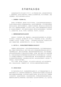 青年教师成长感悟