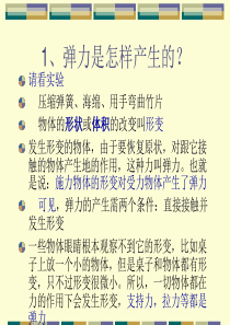 弹力产生的条件