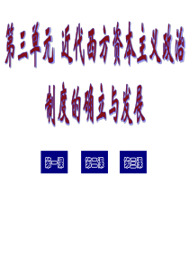 近代西方资本主义政治制度的确立与发展 (单元复习)