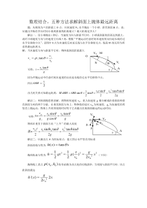 数理结合-五种方法求解斜面上抛体最远距离