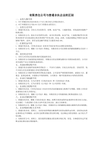 有限责任公司与合伙企业的区别