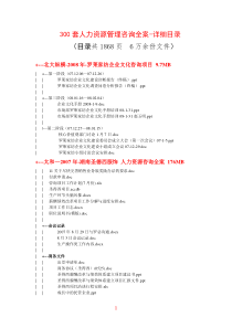 300套hr管理咨询全案6万份文件清单（1868页）