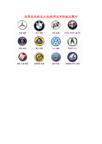 世界名车标志大全世界名车的标志图片