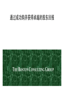 BCG企业并购策略咨询案例