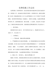 党费收缴工作总结