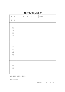 督导检查记录表