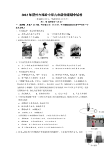 苏科版九年级物理下册梅岭中学物理期中试卷