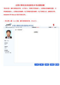 全国计算机信息高新技术考试模拟题