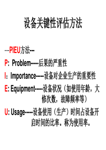设备关键性评估(PIEU)
