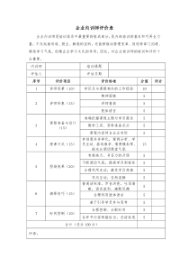 企业内训师评价表