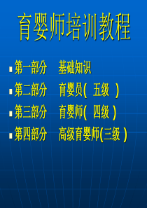 育婴师培训教程