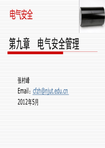 9电气安全管理解析