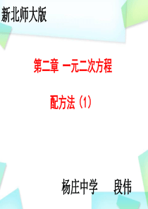 新北师大版配方法解一元二次方程1