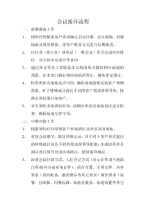 酒店会议接待流程