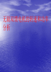 无刷双馈电机