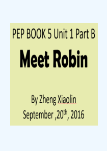 英语人教版三年级上册Meet-Robin
