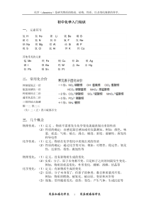 化学入门知识