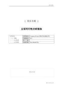 项目立项可行性分析报告