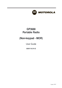 GP3688对讲机说明书