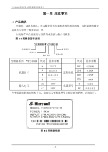 安达变频器使用说明书VCD-1000