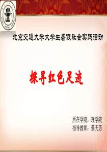 红色文化社会实践答辩