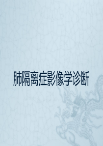 肺隔离症影像学 诊断