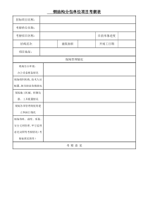 钢结构分包单位考察文件(项目考察表及生产厂考察内容提示要点)