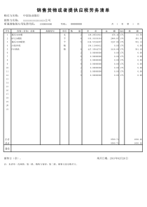 增值税发票明细模板