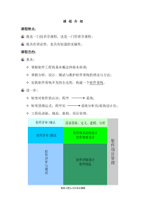 软件工程课程介绍