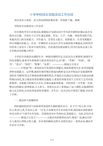 小学学校综合实践活动工作总结
