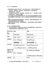 财务管理基础复习提纲 电机学院版
