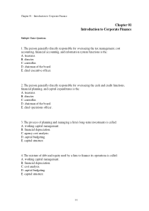 财务管理Chap001习题