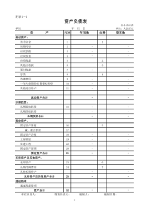 比较简单实用的财务报表及附注模板