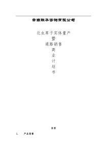 云南联华咨询有限公司 商业计划书（DOC 44页）