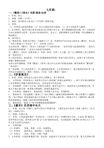 人教版初中语文名著导读整理大全
