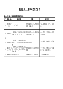 廉政风险防控 清单