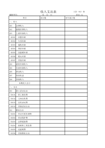 工会收入支出表