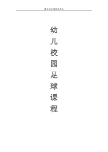 幼儿园校园足球课程大纲(1)