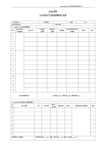 施工项目月报表格