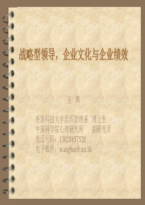 企业文化与企业绩效