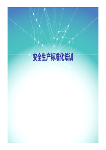 安全生产标准化培训