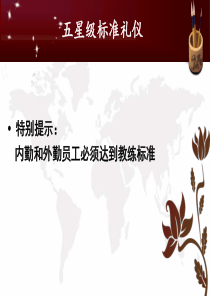 五星级标准礼仪
