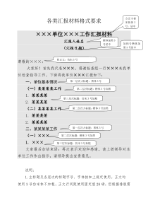汇报材料模板