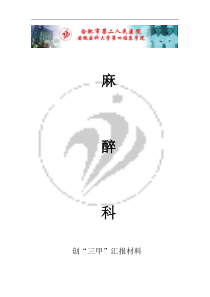 麻醉科三甲汇报材料
