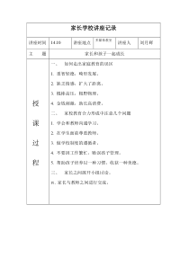 家长学校讲座记录
