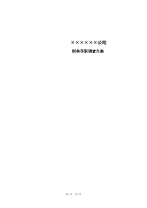 财务尽职调查方案