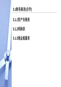 第5章  财务报表与分析