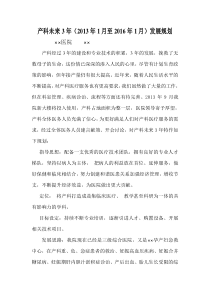 产科发展规划
