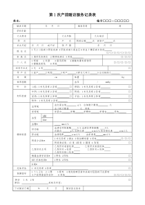 孕产妇随访服务记录表