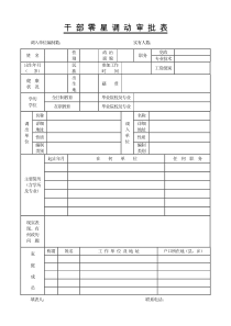 干部零星调动审批表(新)